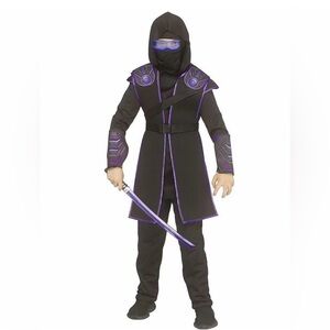 Fun world cyber ninja child costume. NWT med 8-10(g)